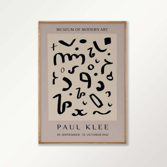 Monogram by Paul Klee in Tasmanian Oak Frame | Atollo Printshop