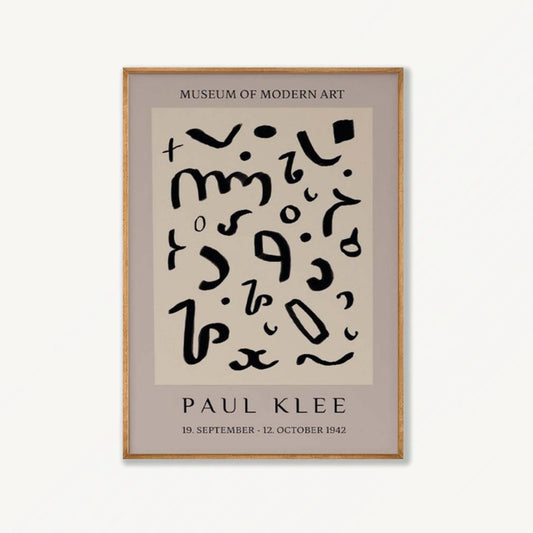 Monogram by Paul Klee in Tasmanian Oak Frame | Atollo Printshop
