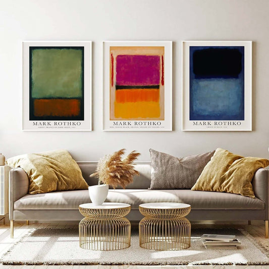 Mark Rothko – Exhibition Poster Set in Matte White Frame | Atollo Printshop