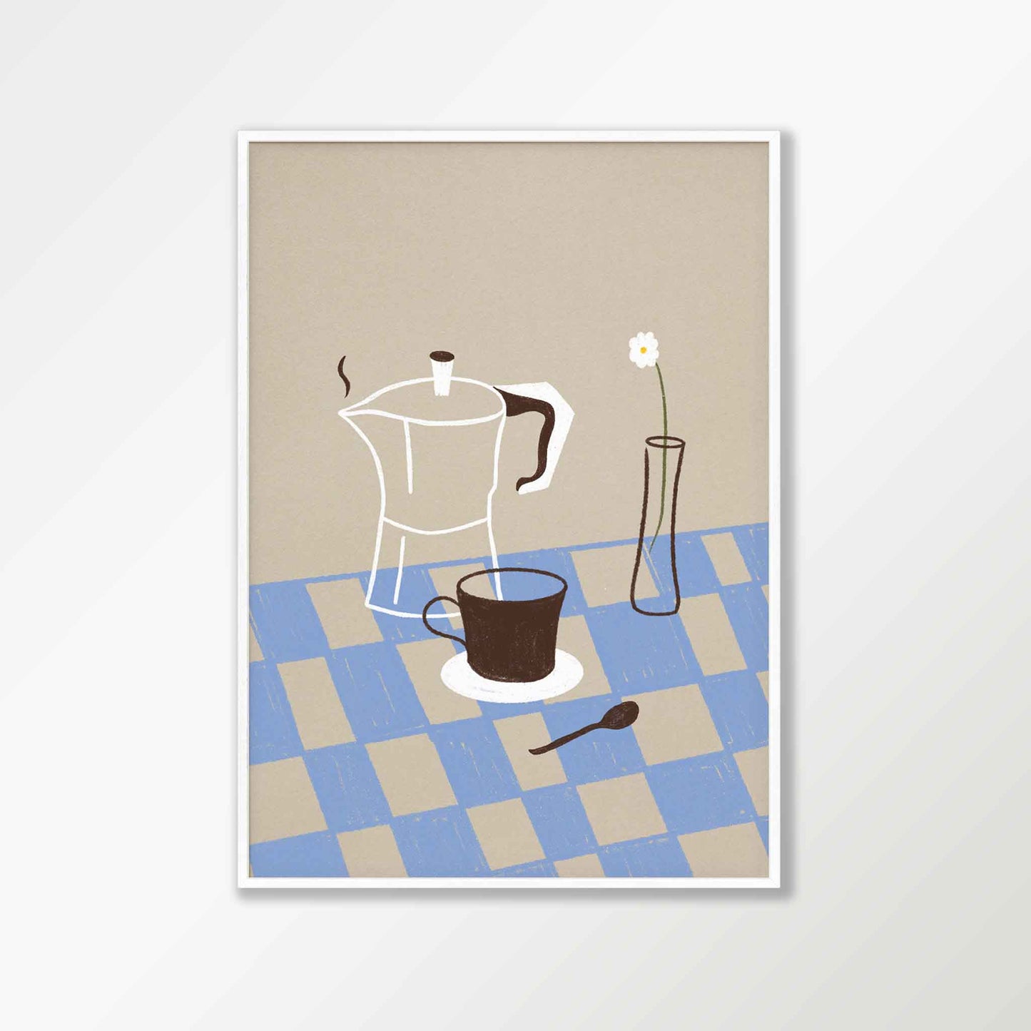 Claude Monet – Morning by Ashley Simonetto in Matte White Frame | Atollo Printshop