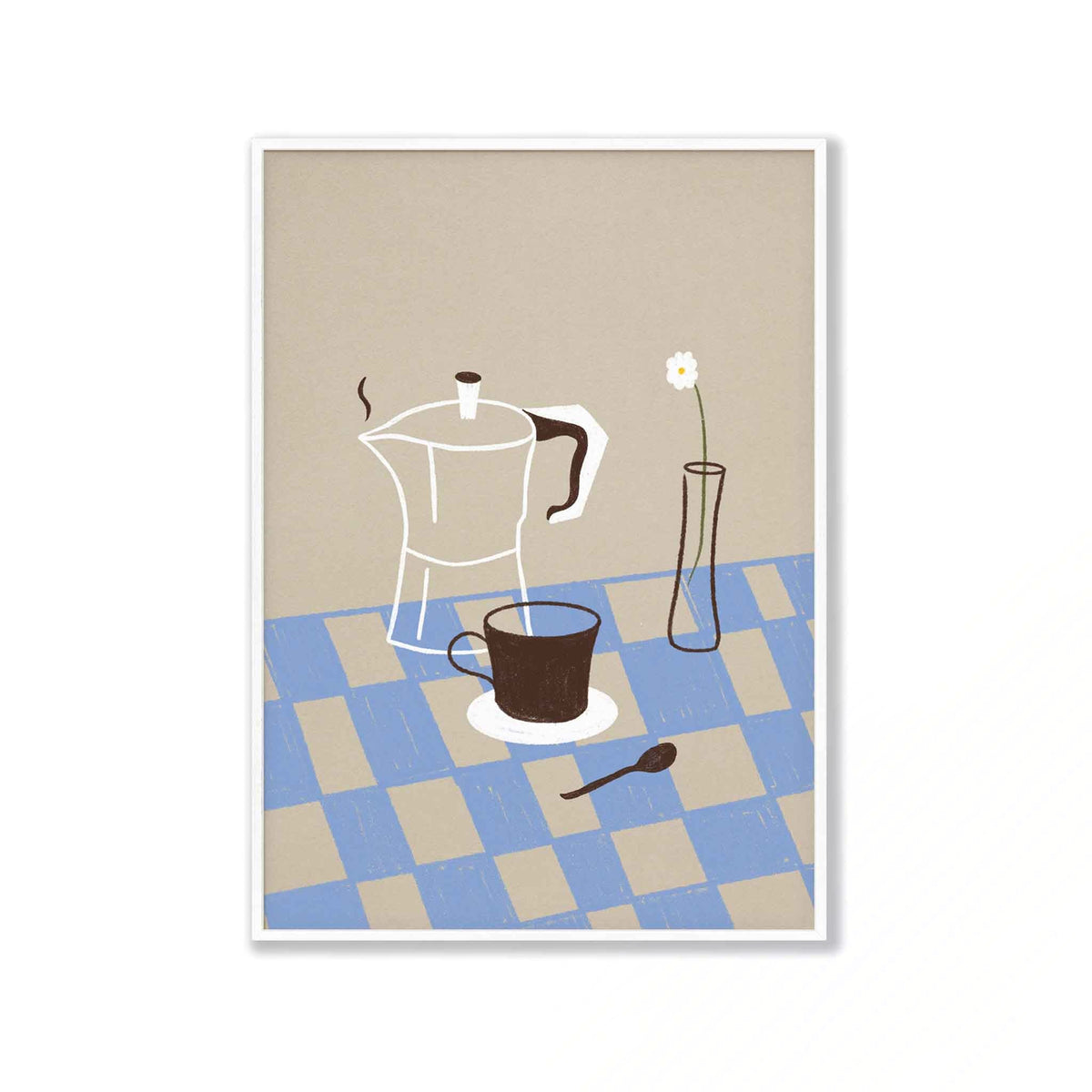 Claude Monet – Morning by Ashley Simonetto in Matte White Frame | Atollo Printshop