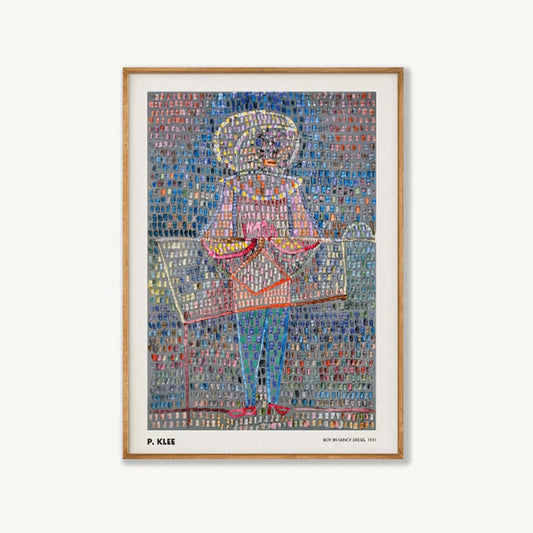 Mosaic by Paul Klee in Tasmanian Oak Frame | Atollo Printshop
