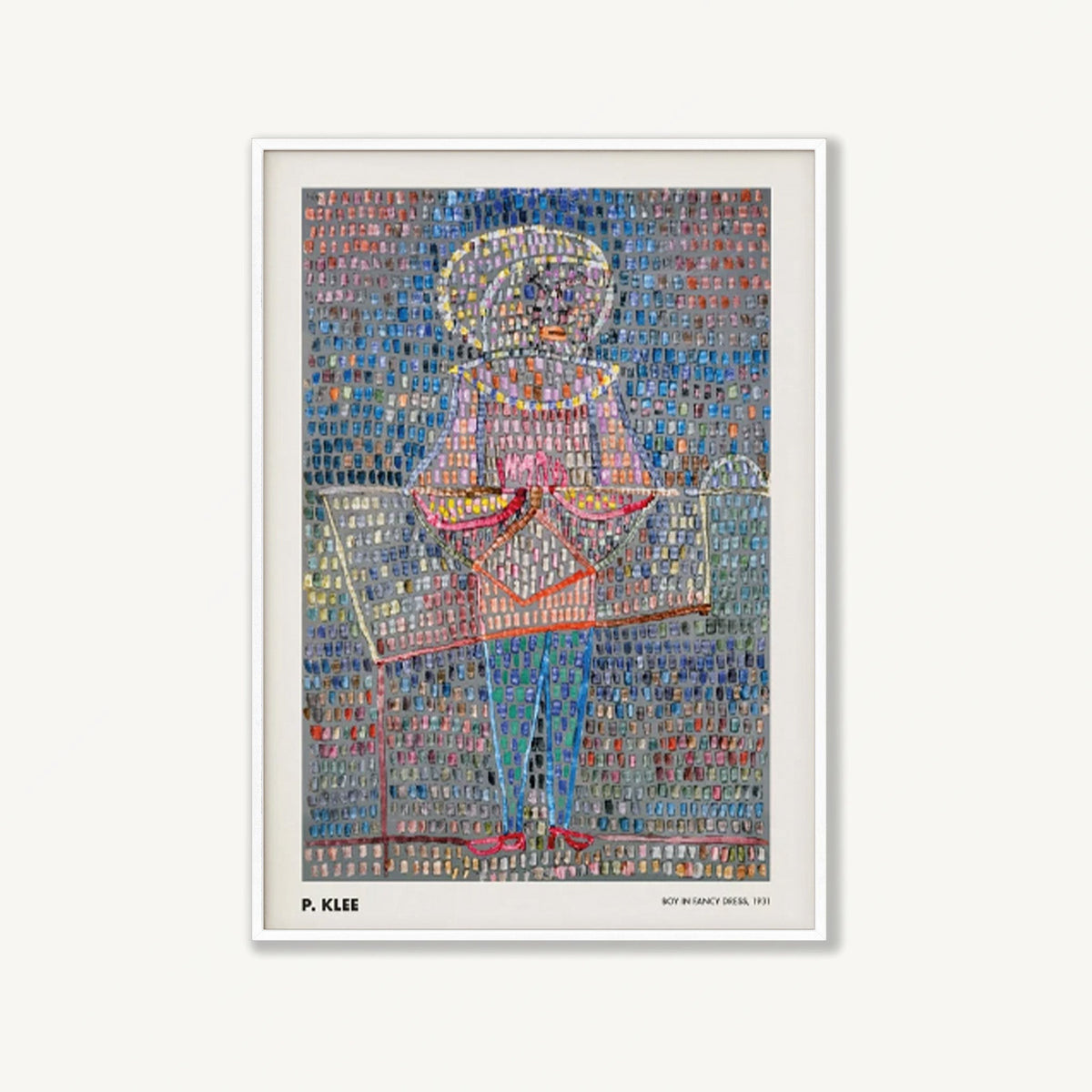 Mosaic by Paul Klee in Matte White Frame | Atollo Printshop