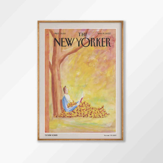 New Yorker Magazine Cover Nov 2007 in Tasmanian Oak Frame | Atollo Printshop