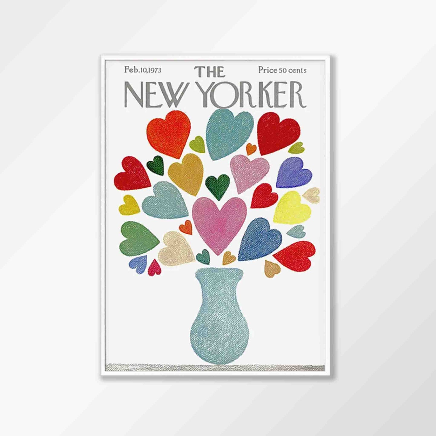Valentines Day New Yorker Magazine Cover 1973