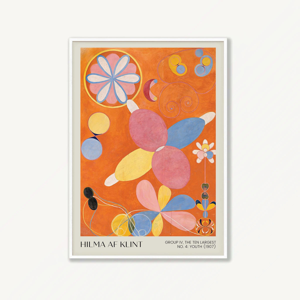 Hilma af Klint – No.4 Youth Exhibition in Matte White Frame | Atollo Printshop
