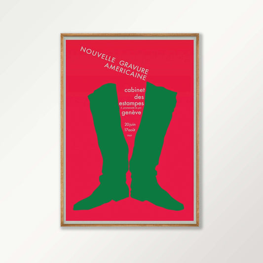 Nouvelle Gravure Americaine 1969 in Tasmanian Oak Frame | Atollo Printshop