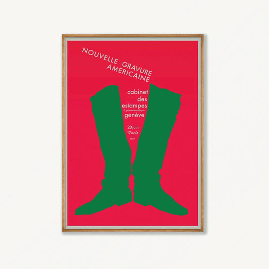 Nouvelle Gravure Americaine 1969 in Tasmanian Oak Frame | Atollo Printshop