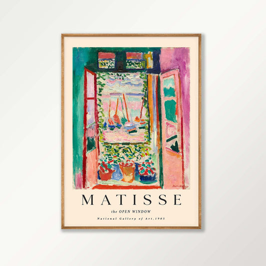 Henri Matisse – Open Window in Tasmanian Oak Frame | Atollo Printshop