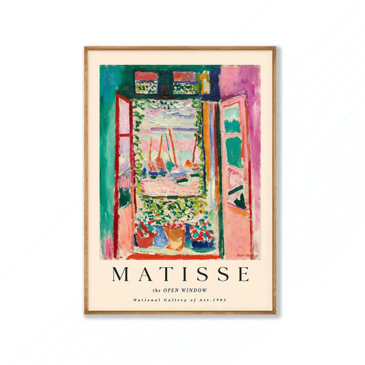 Henri Matisse – Open Window in Tasmanian Oak Frame | Atollo Printshop