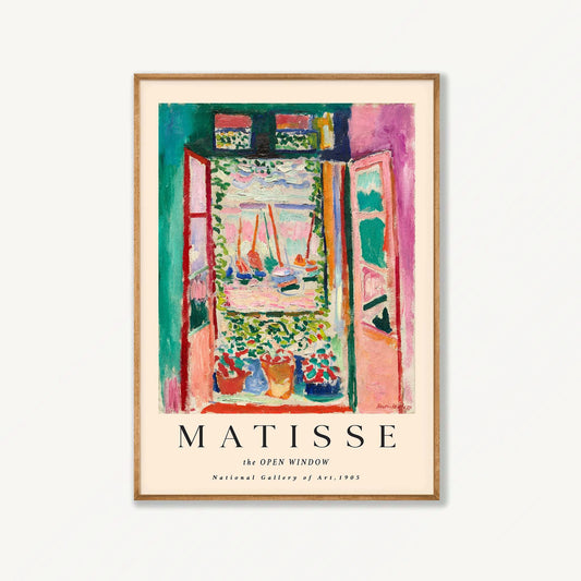 Henri Matisse – Open Window in Tasmanian Oak Frame | Atollo Printshop