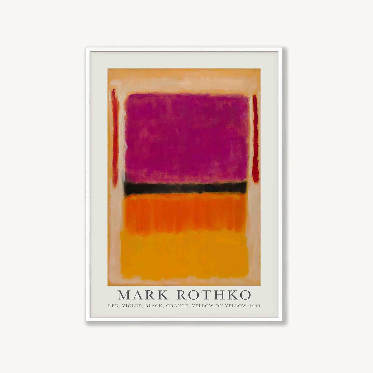 Mark Rothko – Orange On Purple in Matte White Frame | Atollo Printshop