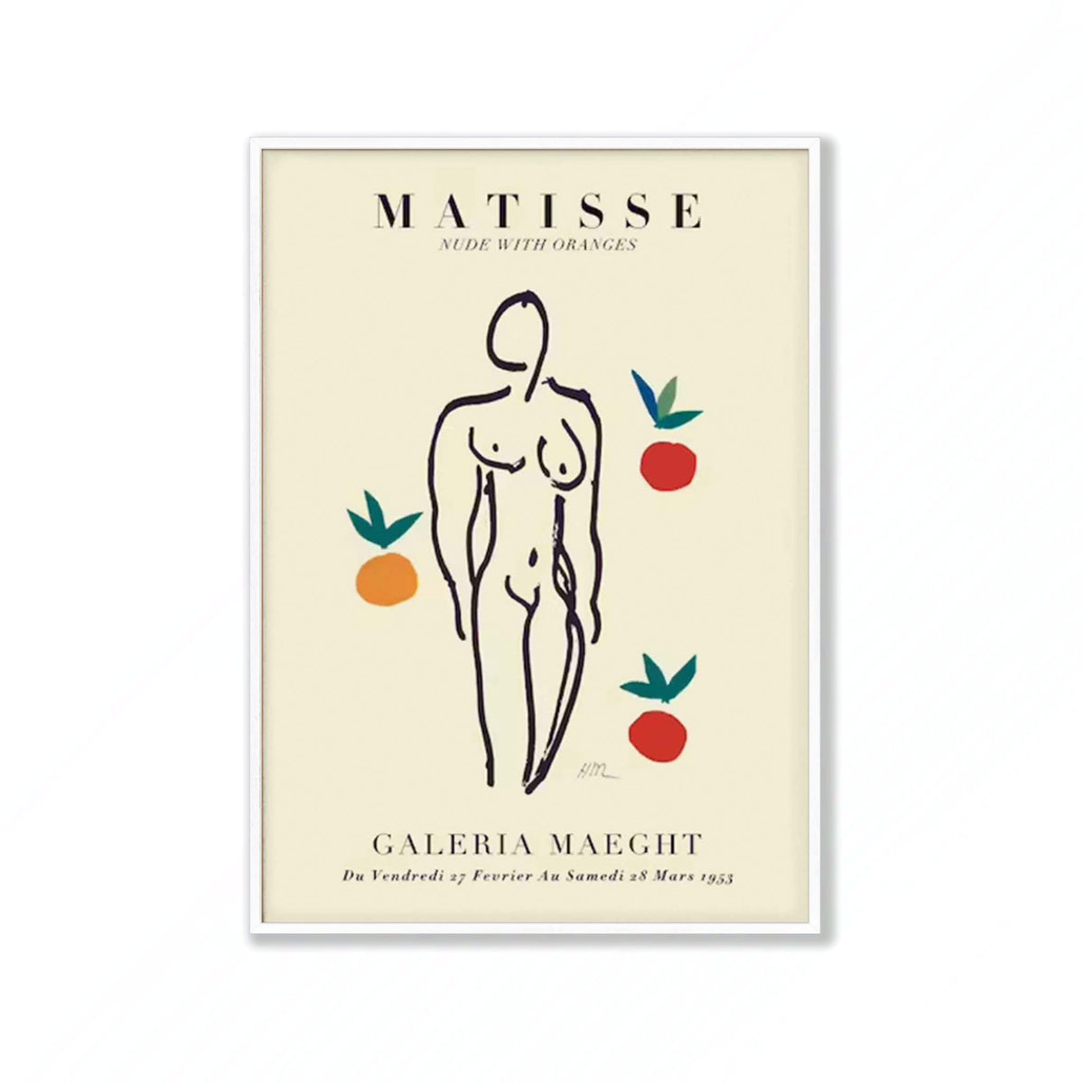 Henri Matisse – Oranges in Matte White Frame | Atollo Printshop