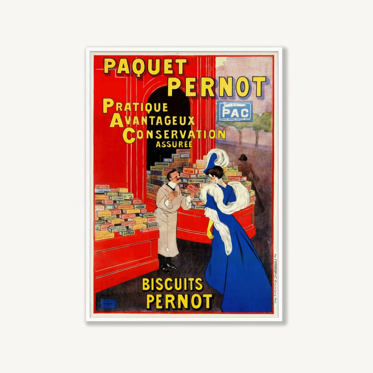 Paquet Pernot by Leonetto Cappiello in Matte White Frame | Atollo Printshop