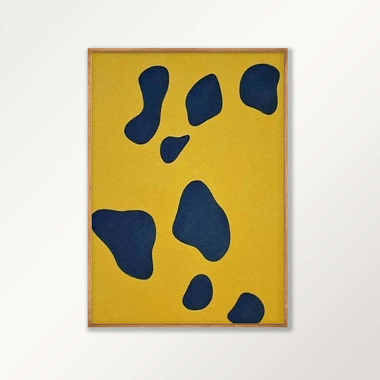 Polka Dots Abstract in Tasmanian Oak Frame | Atollo Printshop