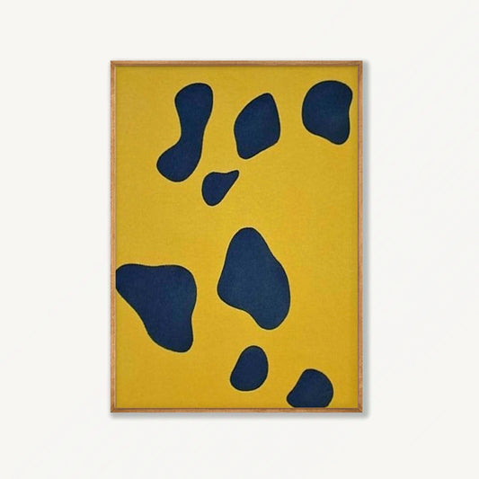 Polka Dots Abstract in Tasmanian Oak Frame | Atollo Printshop