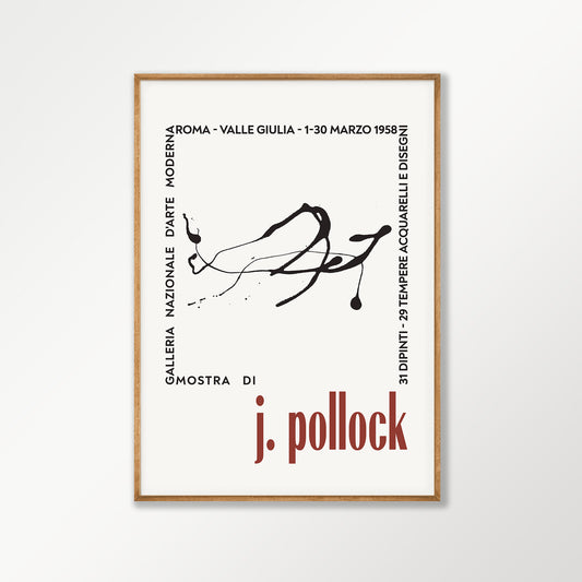 Jackson Pollock – Exhibition in Tasmanian Oak Frame | Atollo Printshop