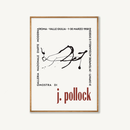 Jackson Pollock – Exhibition in Tasmanian Oak Frame | Atollo Printshop