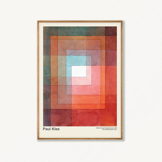 Polyphonically 1930 by Paul Klee in Tasmanian Oak Frame | Atollo Printshop