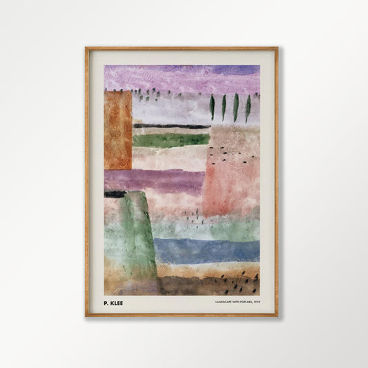Poplars 1929 by Paul Klee in Tasmanian Oak Frame | Atollo Printshop