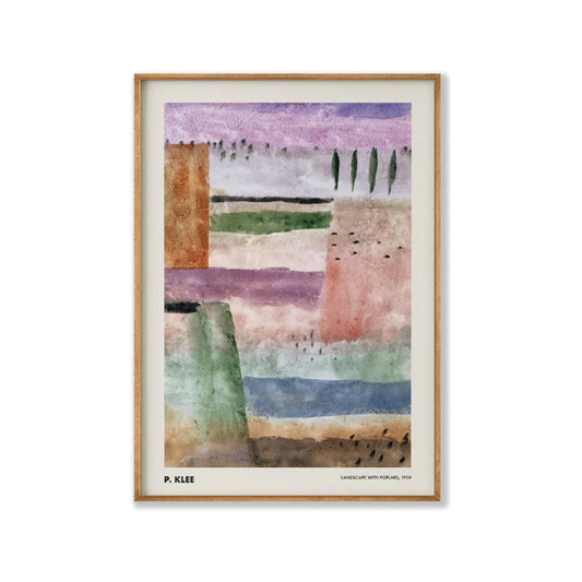 Poplars 1929 by Paul Klee in Tasmanian Oak Frame | Atollo Printshop