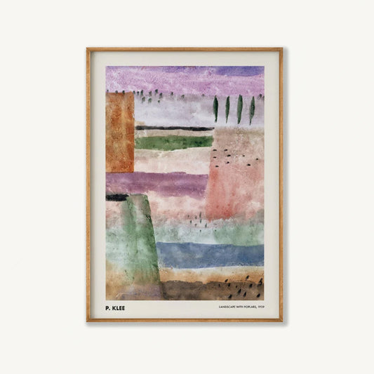Poplars 1929 by Paul Klee in Tasmanian Oak Frame | Atollo Printshop