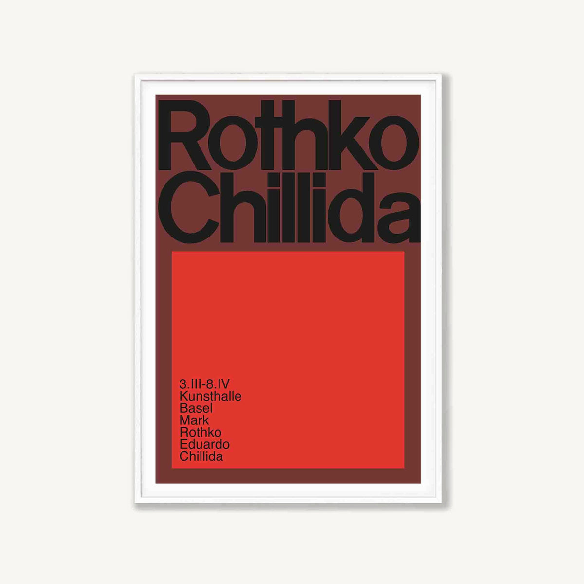 Mark Rothko – Chillida Exhibtion in Matte White Frame | Atollo Printshop