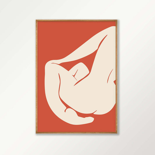 Henri Matisse – Red Cut Out Henri Matisse Inspired in Tasmanian Oak Frame | Atollo Printshop