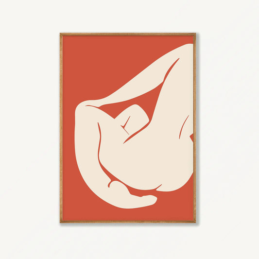 Henri Matisse – Red Cut Out Henri Matisse Inspired in Tasmanian Oak Frame | Atollo Printshop