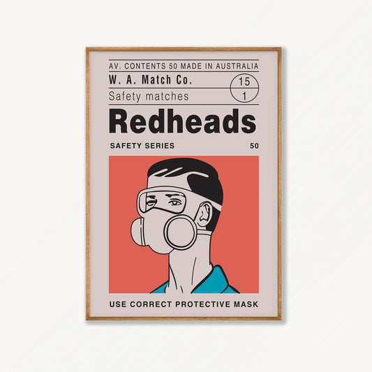 Redheads Matches in Tasmanian Oak Frame | Atollo Printshop