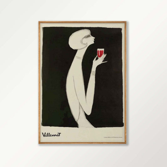 Rouge 1977 Bernard Villemot in Tasmanian Oak Frame | Atollo Printshop