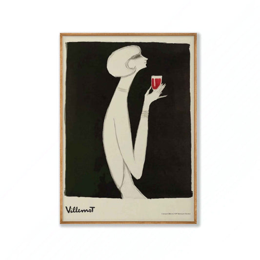 Rouge 1977 Bernard Villemot in Tasmanian Oak Frame | Atollo Printshop