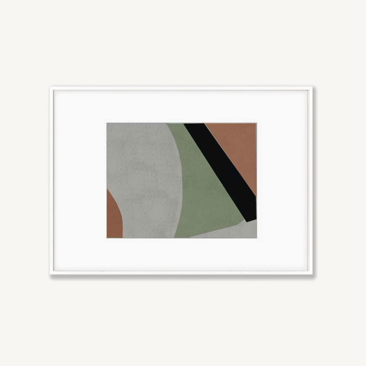 Scandinavian Abstract 01 in Matte White Frame | Atollo Printshop