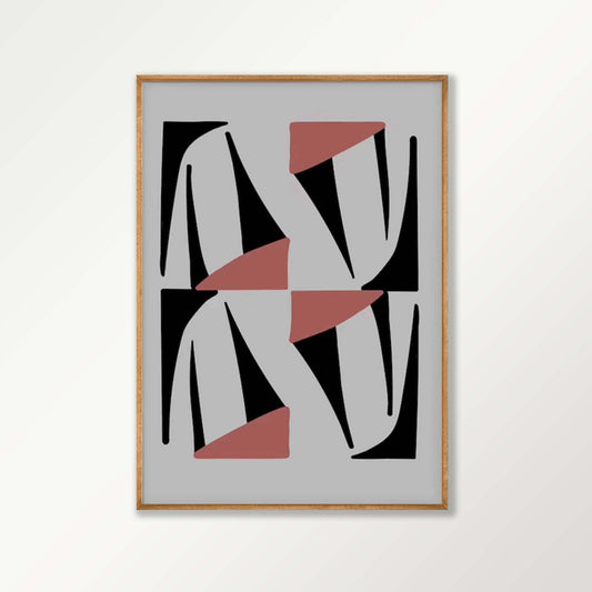 Scandinavian Abstract 02 in Tasmanian Oak Frame | Atollo Printshop