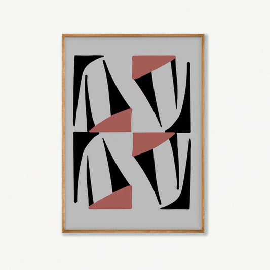 Scandinavian Abstract 02 in Tasmanian Oak Frame | Atollo Printshop