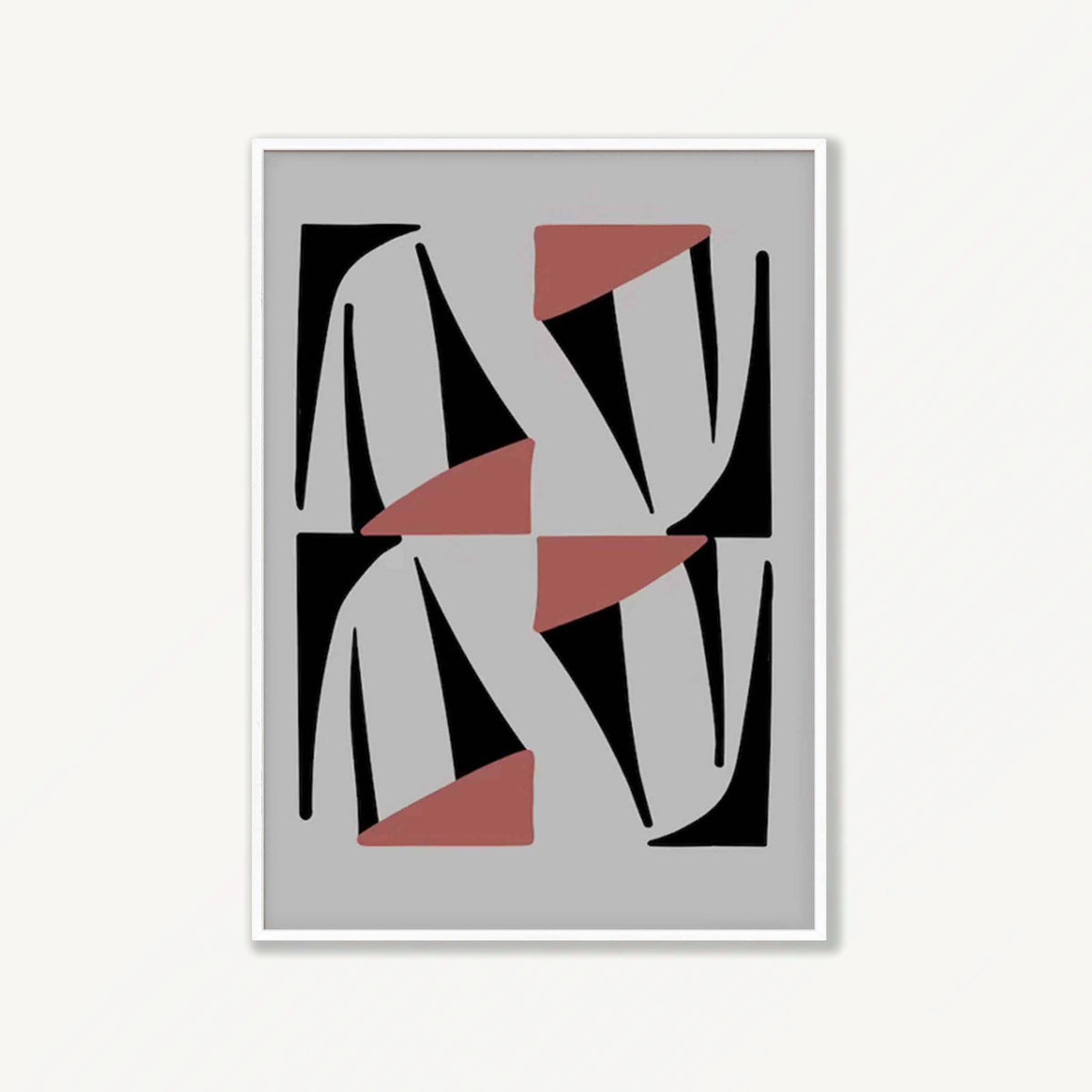 Scandinavian Abstract 02 in Matte White Frame | Atollo Printshop