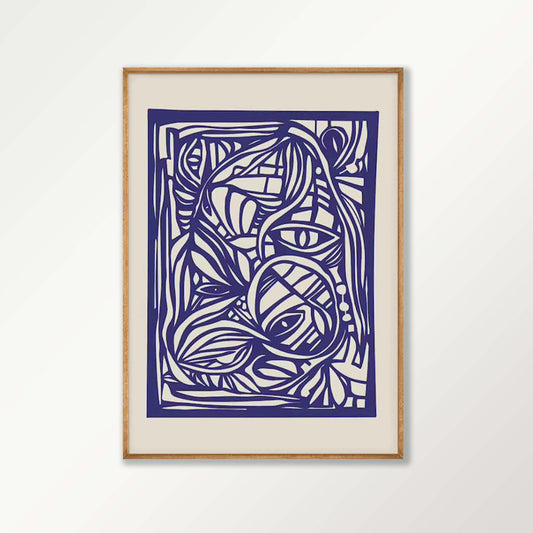 Scandinavian Abstract 03 in Tasmanian Oak Frame | Atollo Printshop