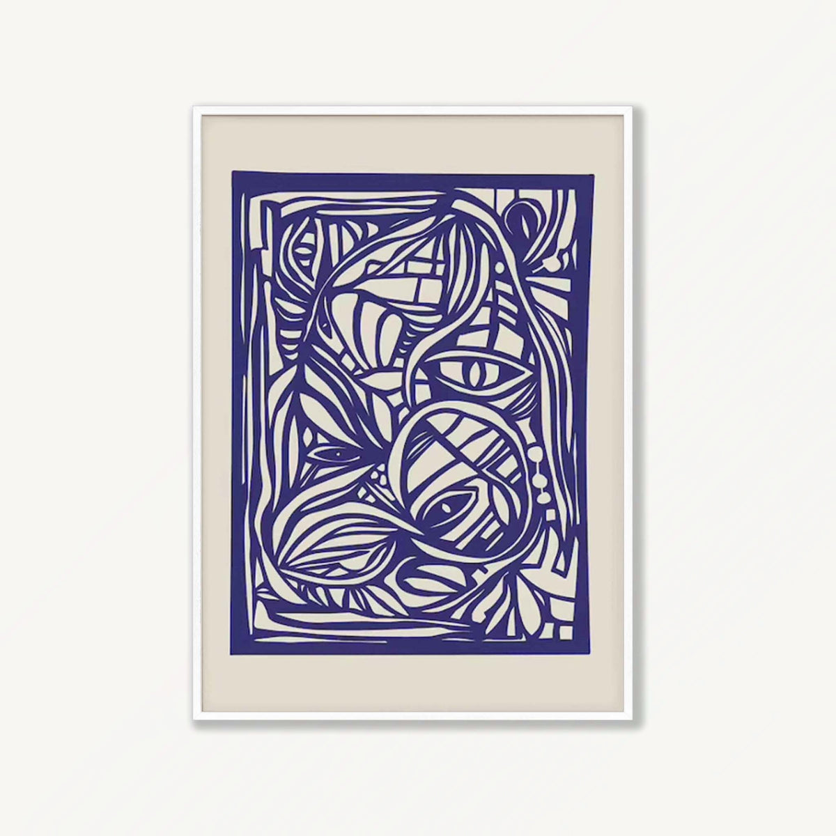 Scandinavian Abstract 03 in Matte White Frame | Atollo Printshop