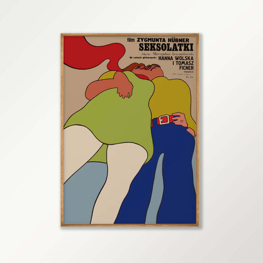 Polish Film Poster Seksolatki 1972 in Tasmanian Oak Frame | Atollo Printshop