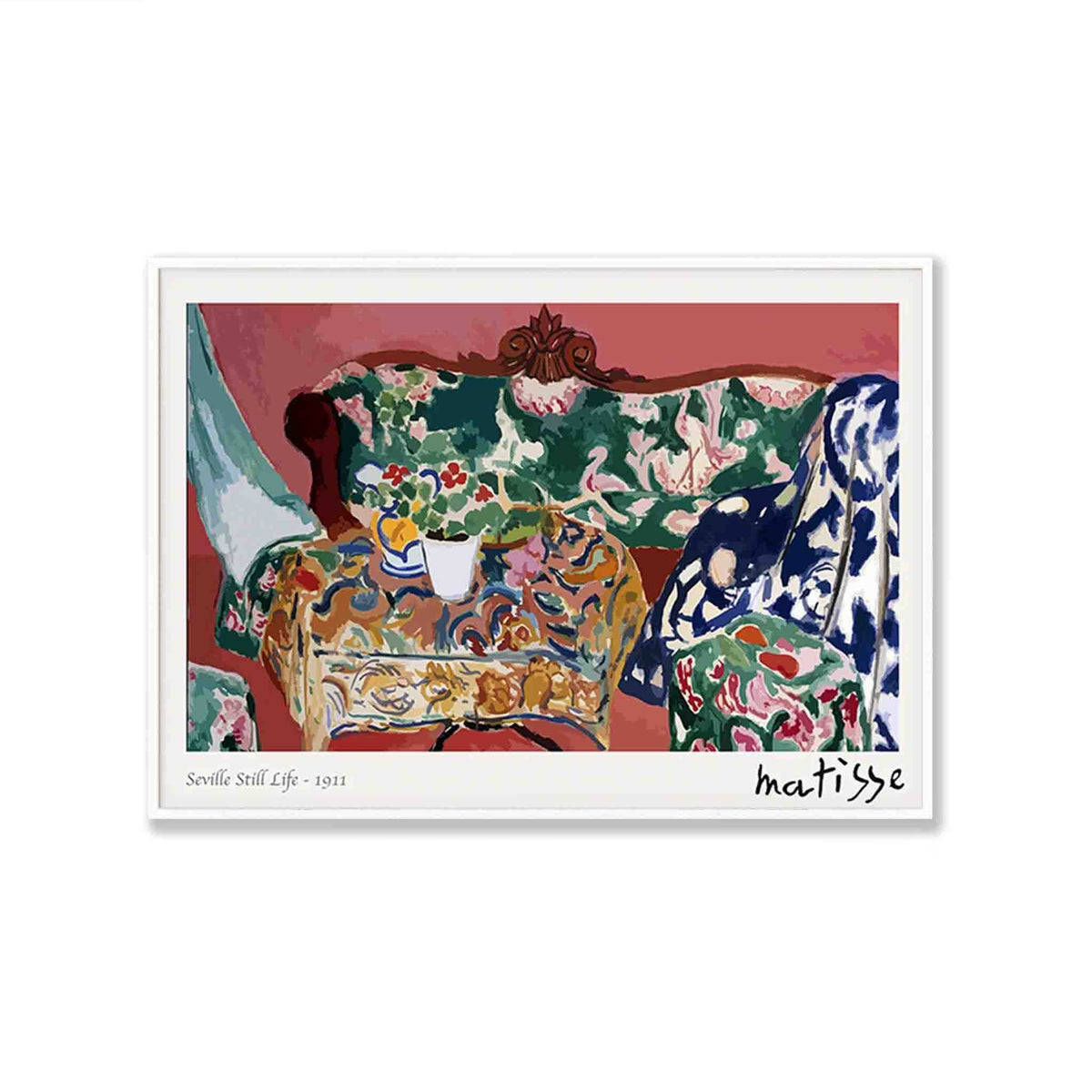 Henri Matisse – Seville 1911 in Matte White Frame | Atollo Printshop
