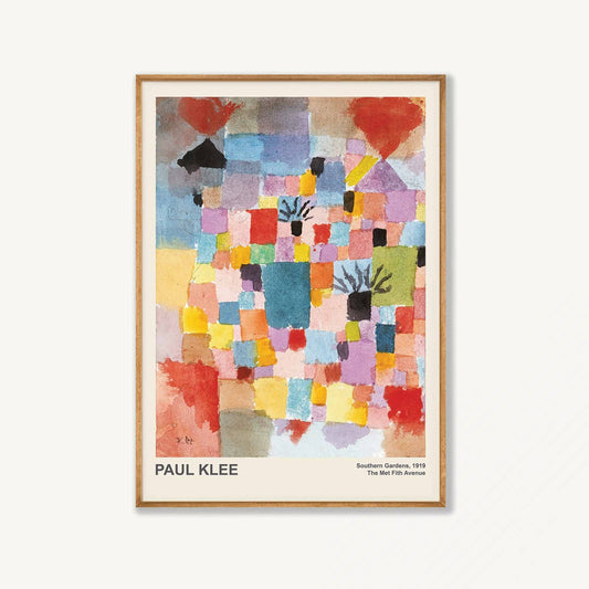 Southern Gardens by Paul Klee in Tasmanian Oak Frame | Atollo Printshop