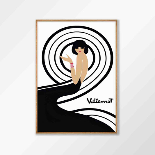 Bally Spiral by Bernard Villemot in Tasmanian Oak Frame | Atollo Printshop