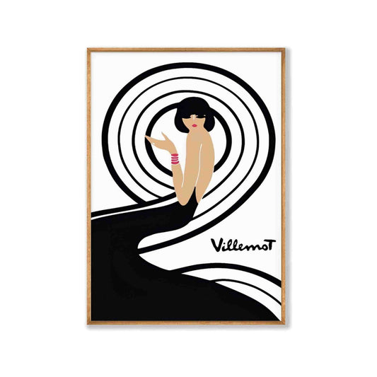 Bally Spiral by Bernard Villemot in Tasmanian Oak Frame | Atollo Printshop