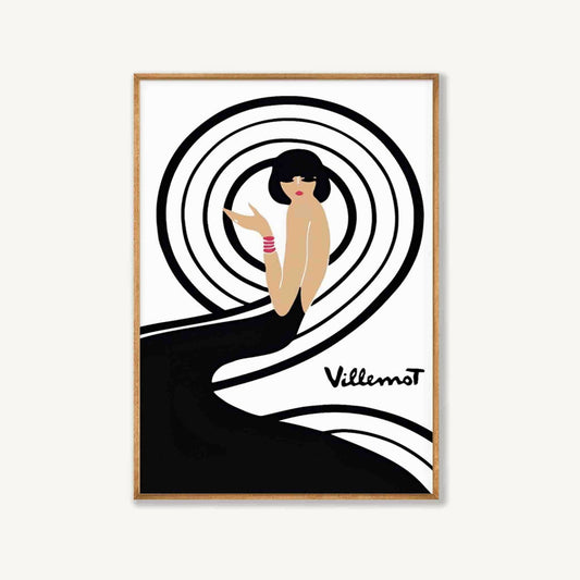 Bally Spiral by Bernard Villemot in Tasmanian Oak Frame | Atollo Printshop