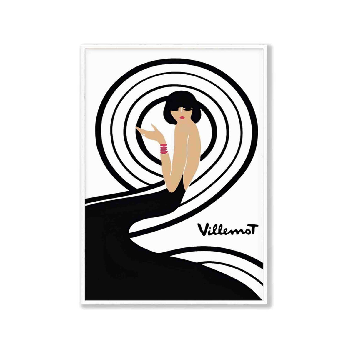 Bally Spiral by Bernard Villemot in Matte White Frame | Atollo Printshop