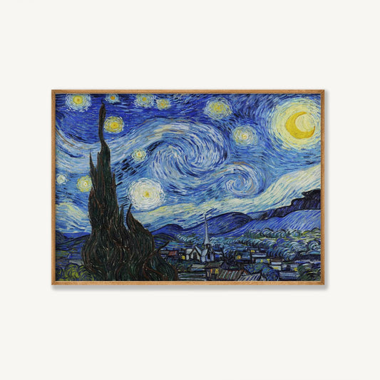 Vincent van Gogh – Starry Night in Tasmanian Oak Frame | Atollo Printshop
