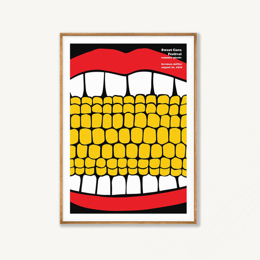 Summer Picnic 1970 by Herman Miller in Tasmanian Oak Frame | Atollo Printshop