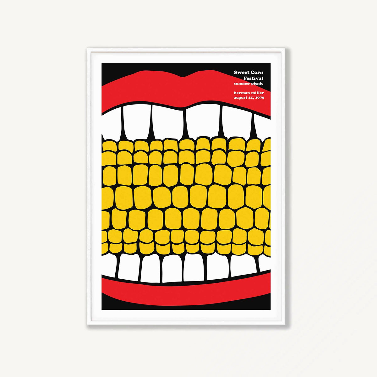 Summer Picnic 1970 by Herman Miller in Matte White Frame | Atollo Printshop