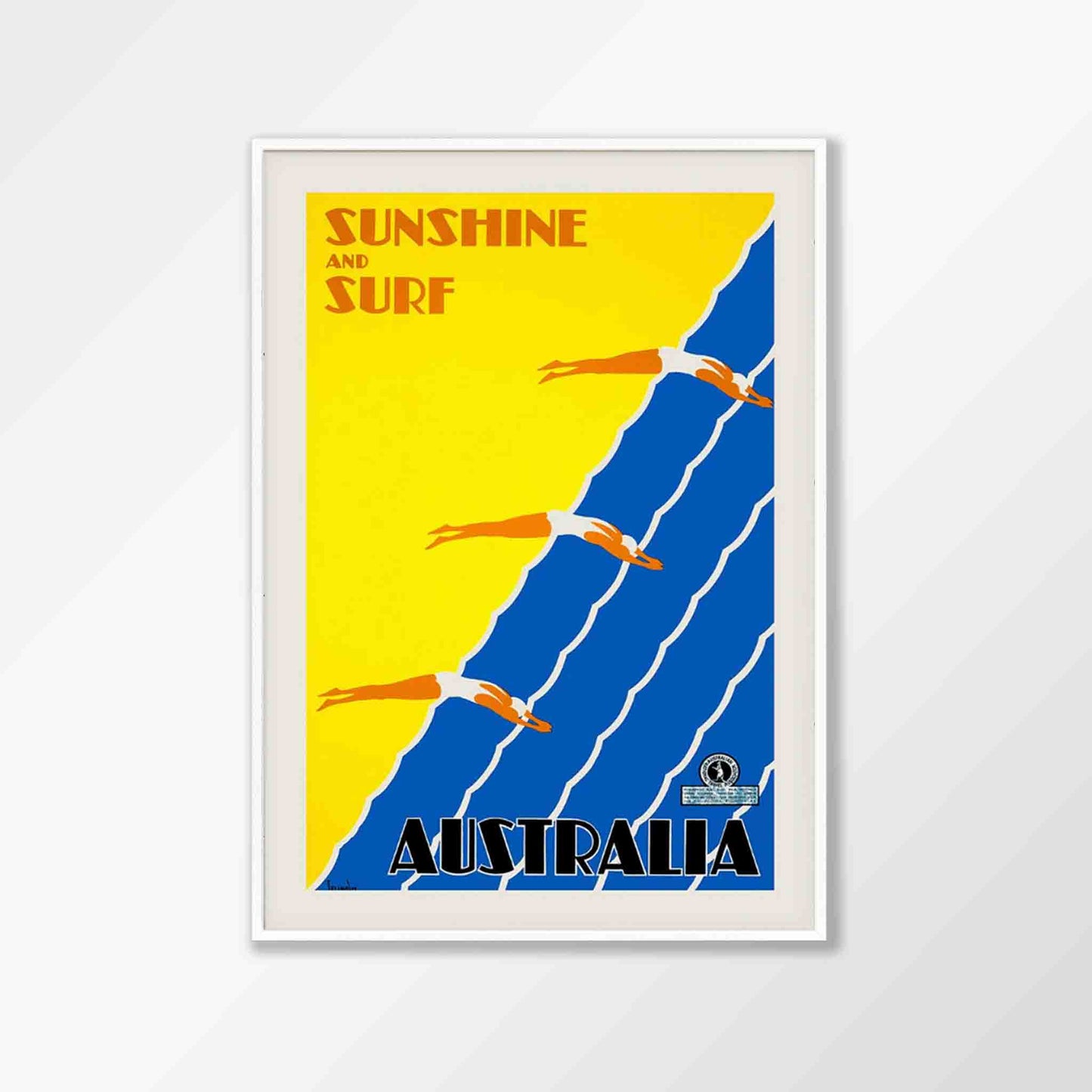 Sunshine and Surf Australia Travel Poster
