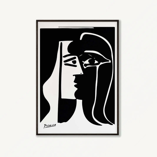 Pablo Picasso – The Kiss in Matte Black Frame | Atollo Printshop